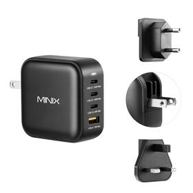 P3-so Minix 100w Usb C Charger Neo P3 Turbo 4-ports Gan Wall 3 X Usb-c Po