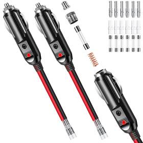Kk-us-083 Mkbklljy 3pcs 12v Cigarette Lighter Male Plug Fused C