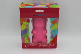 C2621 Moji Power 055002398039 Mojipower Large Pink Gummy Bear Bank 2600mah Battery Nib