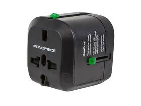 109876 Monoprice Compact Cube Universal Travel Adapter Supports International Black