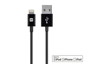 112841 Monoprice Select Series Apple Mfi Certified Lightning To Usb Charge/sync Cable 10ft Black