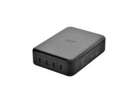 145242 Monoprice 4-port 240w Gan Charger With Usb-c And Ac Conversion For Laptops