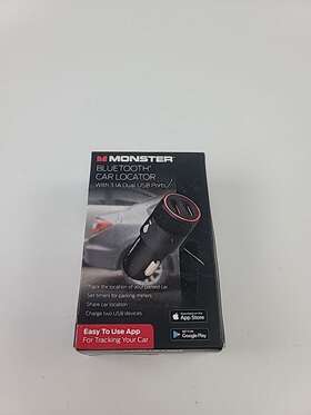 Monster 805106892005 Bluetooth Car Locator With Dual Usb Charging Ports