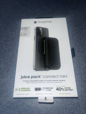 401006586 Mophie Juice Pack Connect Mini Compact Battery - Black Wireless Phones 3000mah