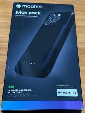 4661s Mophie Juice Pack Slim Protective Charging Case For Iphone 15 Pro 6.1 Inch Only