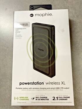 Mophie 840056125988 Powerstation Wireless Power Delivery Xl 10k Black Large Internal Battery
