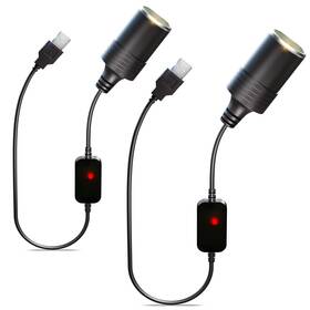 Qcm902-3 Moqidong Usb To 12v Adapter 2-pack Qc3.0 A Male Cigarette Lighter