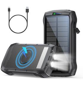 Qc3.0 Moskiz 766683398161 Solar Charger Power Bank 40000mah Wireless Portable Pd 20w Fas