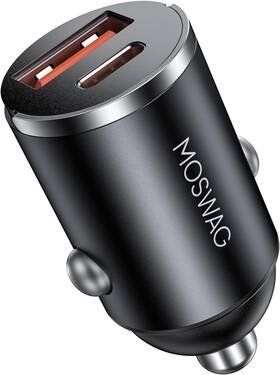Sd-001 Moswag Car Charger Invisible Cigarette Lighter Usb Adapter 1 Pack Black