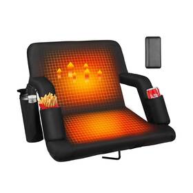 Rv22 Moteoza Heated Stadium Seats For Bleachers With Back Support 5v 20000mah Battery