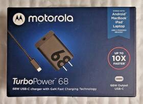 Motorola 955226413926 Turbopower 68w Wall Charger With 1m C-c 6.5a Cable - Black