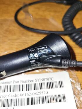Syn0707c Motorola Syn0707a New Genuine Oem Car Charger For Startac Tested Good