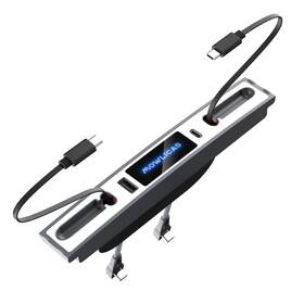 Pt-tsl-2c Mowlicas 2 Usb C Charging Hub For Tesla White Retractable 27w Fast Charger Ipho