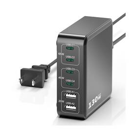 Mstjry 774882193487 Charging Station For Multiple Devices 130w 6 Port Gan Fast Usb C Charger St