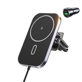 Mukiya 059648348567 For Magsafe Car Mount Charger With Adapter 360 Rotation Magnetic Wirele