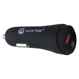 23656 Mworks 12v/1.5a Or 9v/2a 5v/3a Usb-a Car Charger - Black