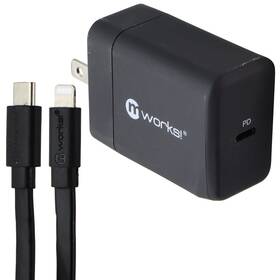 50004mw Mworks Mpower Pd Wall Charger And 6-ft Usb-c To 8-pin Cable - Black