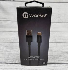 Aspwmw000204 Mworks 6ft Foot Flat Usb-c To Usb Bi-directional Charging/data Cable Mpower New