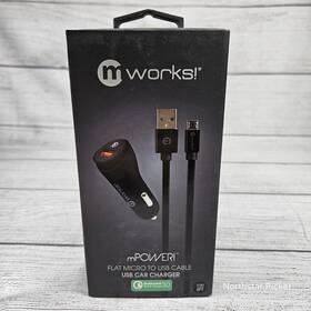 Cdda11na0003 Mworks 6ft Foot Flat Micro To Usb Charging/data Cable With Car Outlet Mpower New