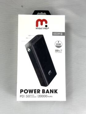 Mybat 885126663854 Power Bank Dual Usb Ports With Micro Cable Pd 3.0 20000mah Sealed