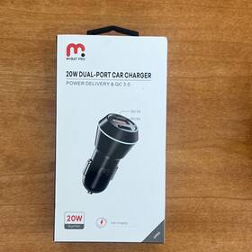 Rcgcarc03b Mybat Pro 20w Dual-port Car Charger Power Delivery Qc 3.0 Usb-a Usb-c Black