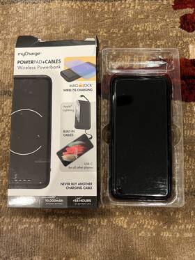 080-08-2227 Mycharge - Powerpad Cables 10 000mah Maglock Wireless Battery Portable Charger
