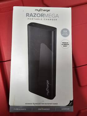 Mycharge 847843005751 New Razormega Portable Charger 20100mah
