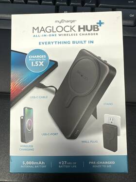 Mycharge 847843005959 Wireless 5000mah Portable Power Bank Fast Charging External Battery