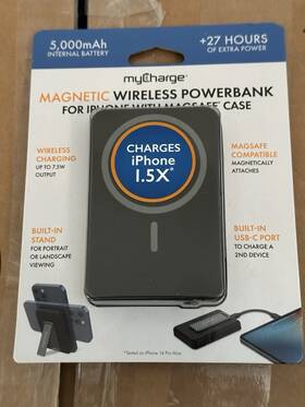 Mcs50k-b Mycharge 847843008059 Magnetic Wireless 5 000mah Powerbank . Sealed