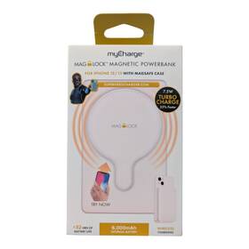 Mycharge 849944079860 C5. My Charge Mag Lock Magnetic Powerbank Turbo Charge-32hrs-pink