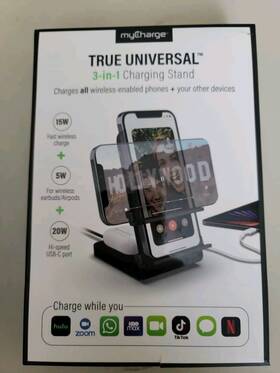 Cds165kg-a Mycharge Oem My Charge True Universal 3-in-1 Wireless Charging Stand 15w / 5w 20w
