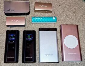 Hy-pb-h30-blk Mycharge Lot Of 8 Power Banks Portable Charger Poweradd