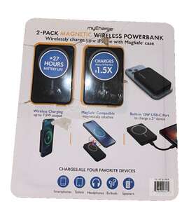 Mp50kk-a Mycharge 5000mah Magnetic Wireless Powerbank 2 Pack - Open Box