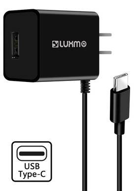 Wc-typec21-blk Nakedcellphone 724884840742 Black 2.1a Usb Type-c Travel Wall Charger Port For Blackberry Motion Keyone