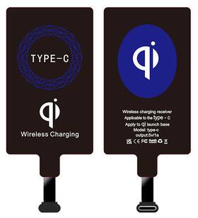 Nakedcellphone 795777887731 Wireless Charger Receiver Adapter For Usb Type-c Cell Phone Usbc