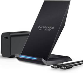 Acm220b Nanami Fast Wireless Charger With Usb Phone Qi Classic Black