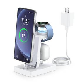 Hm730ccs Nanami 3 In 1 Charging Station For Samsung Devices - 30w Usb C Fast Charger Stand Fo