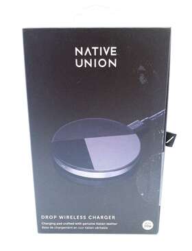 Native Union 846654031454 Drop Marquetry - High Speed 10w Wireless Qi Charging Pad