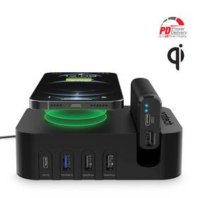 15511 Naztech Ultimate Charging Station Pro W Removable Battery 7 Devices