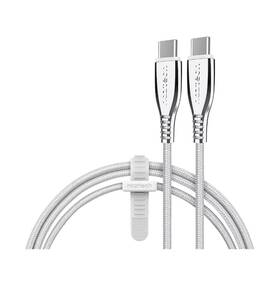 Hpl15502 Naztech Titanium Usb-c To Braided Charging Cable 6-ft. White 15502