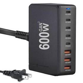 Kt090a2400440m3 Nbatispy 600w Usb C Charging Station Hub 8 Port With 5ft Cord Pd Pps 140w Wall Charger