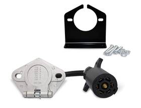 Tkp-193 New Sun Newsun 7 Pin Round To Way Rv Blade Trailer Adapter Connector Wiring Harn