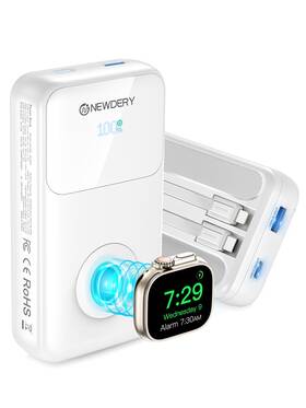 N2002 Newdery 20000mah Portable Charger For Apple Watch 5-in-1 Power Bank Built-in Cables P