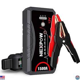 B09f9cr89w Nexpow 1500a Car Jump Starter Pack For Gas And Diesel Engines Portable Battery Booster