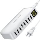 Nfi6w Usb Charger Wall With Lcd Display Charging Station 758232834367