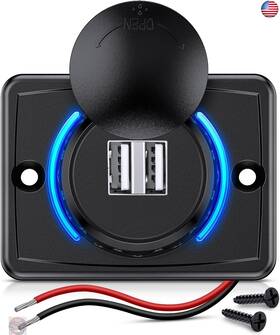 90274b-a Nilight Quick Charge Socket 12v 24v Dual Usb Charger 5v 4.8a Car Outlet With