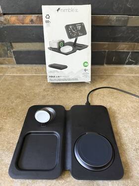 Nimble 810090112305 Fold 3-in-1 Wireless Charger Fast Charging For Iphone Apple Shipping
