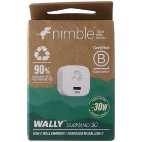 Nb-al-pd30w-1c-1137 Nimble Wally Subnano 30w Usb-c Wall Charger - White