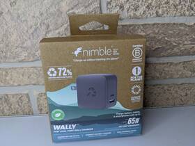 Nb-al-pd65w-1c1a-gry Nimble Wally 65w Fast Dual Port Usb-a/usb-c Wall Charger - Gray