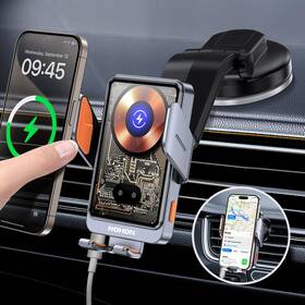 Nohon 895260300252 Wireless Car Charger Phone Mount 15w Qi Fast Charging Smart Wirele